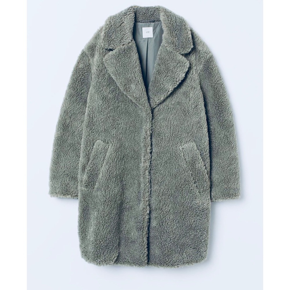 COPY - H&M grey green Sherpa new never worn